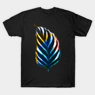 Pastel Geometric Block Leaf T-Shirt